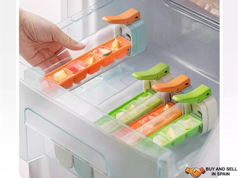 Ice Cube Mold Household Ice Maker Food Grade Press Ice Tray Ice Cube Maker Ice Tray Mold With Storage Box Kitchen Gadget